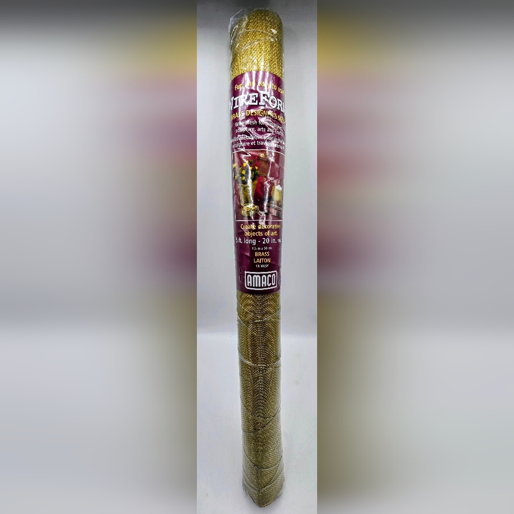 Amaco Paragona Wireform Mesh Brass Armature Modeling Roll 5' x 20" NEW